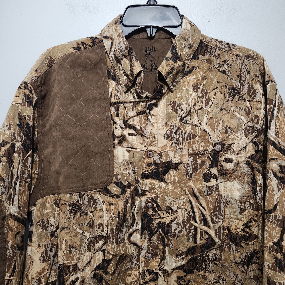 Men's Outdoor Camouflage Hunting Shirt Size Large - Picture 2 of 7